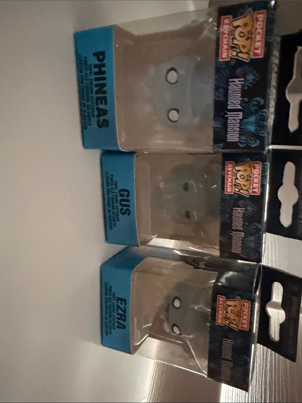 Haunted Mansion 50th Anniversary Hitch Hiking Ghost Funko Pop Keychain (All 3)